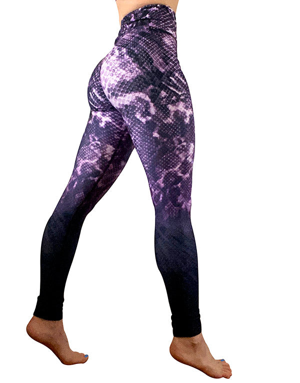 Magenta Snake Print Leggings