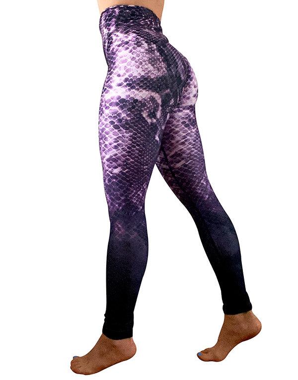 Magenta Snake Print Leggings