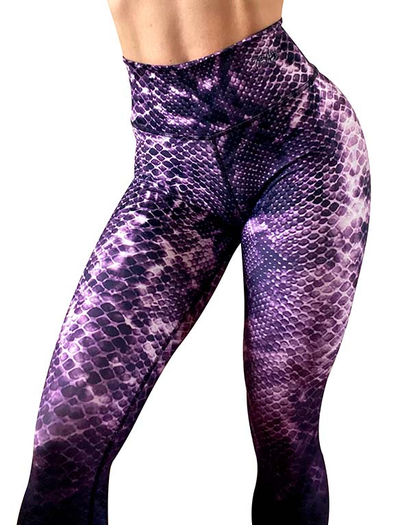 Magenta Snake Print Leggings
