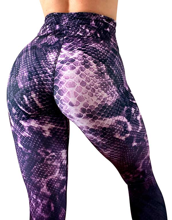 Magenta Snake Print Leggings