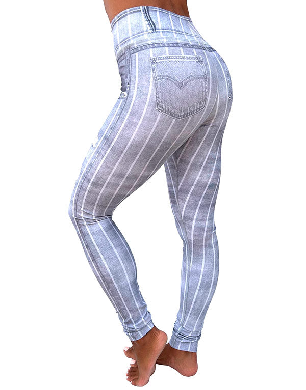 Gray PinStripe Leggings