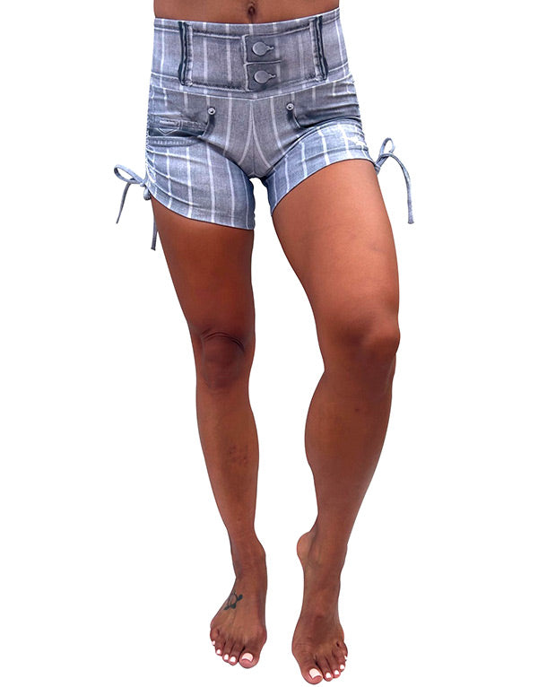 Gray PinStripes Shorts