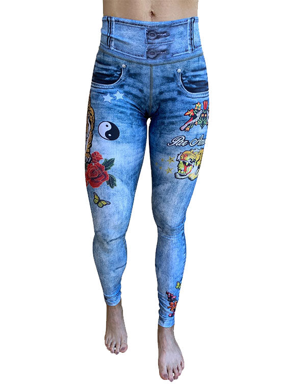 Tiger Denim Leggings