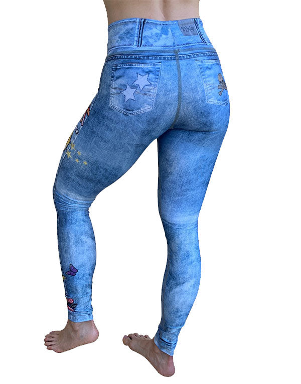 Tiger Denim Leggings