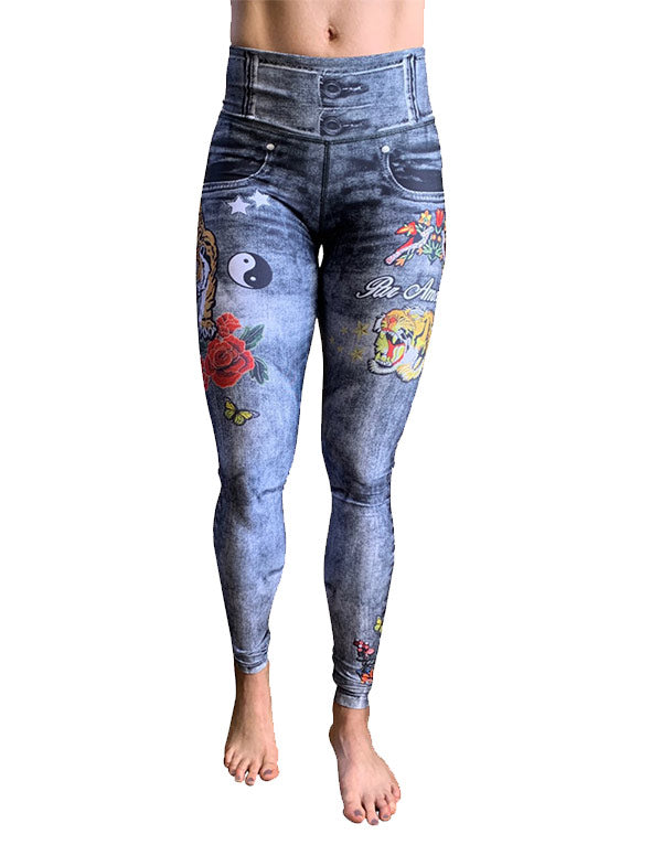Tiger Denim Leggings