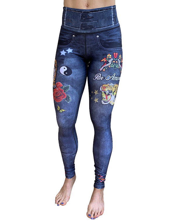 Tiger Denim Leggings