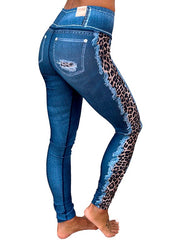 Denim Cheetah Leggings