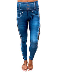 Denim Cheetah Leggings