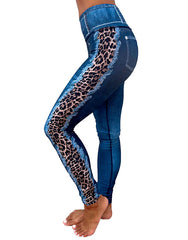 Denim Cheetah Leggings