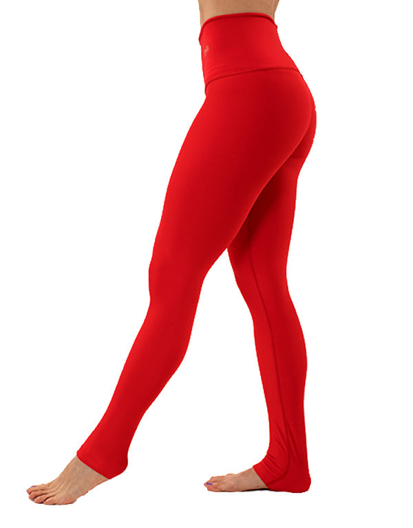High Waist Red Hosiery Skin Fit Ankle Leggings, Casual Wear at Rs
