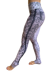 Gray Denim Cheetah Leggings